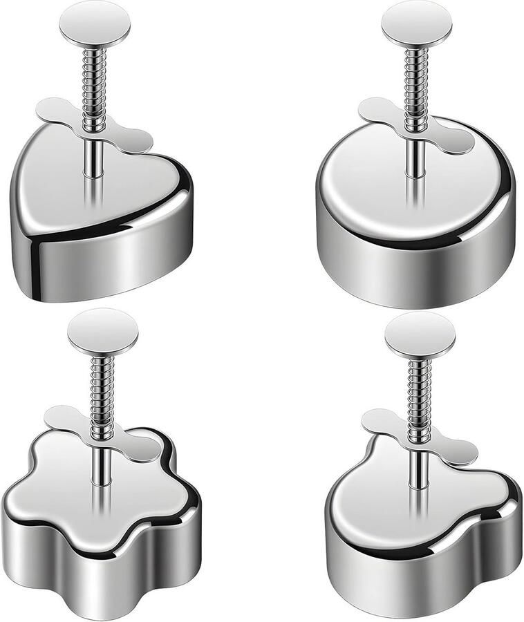 Rijstbalvorm set Sushi mallen Snacks maken 4 Creatieve vormen 105 cm breed Zilver