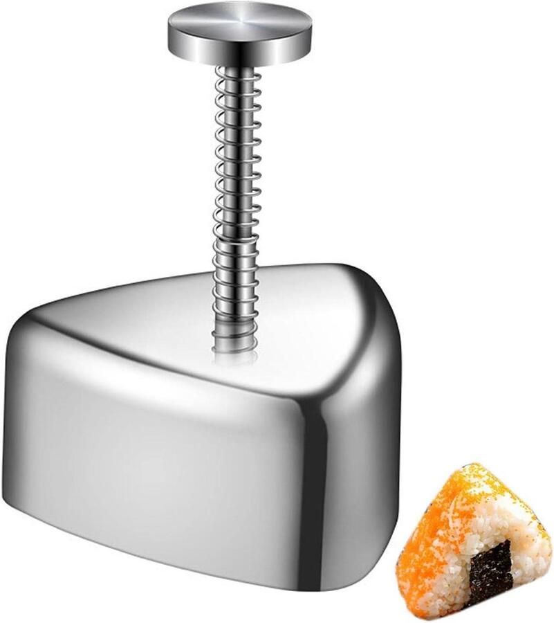 Rijstballetjesvorm Onigiri Maker Sushi Maken Klassieke Driehoek 1 Stuk Zilver