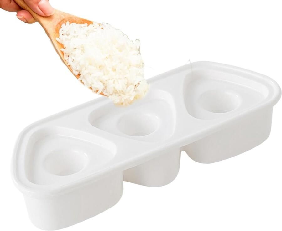 Rijstbalvorm Sushi mal Thuis koken Hittebestendig materiaal 19.7 x 7.7 x 7.7 cm Wit