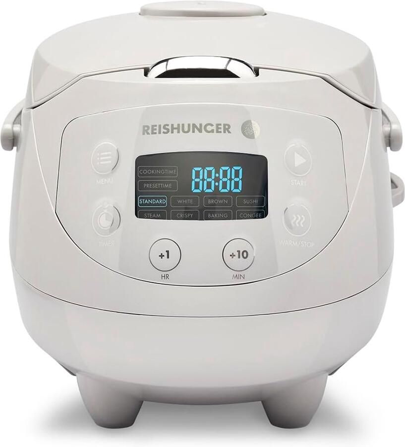 Rijstkoker 0 6 Liter – 7 Programma s met Timer en Warmhoudfunctie – Keramische Binnenpan – Voor 1 tot 3 Personen