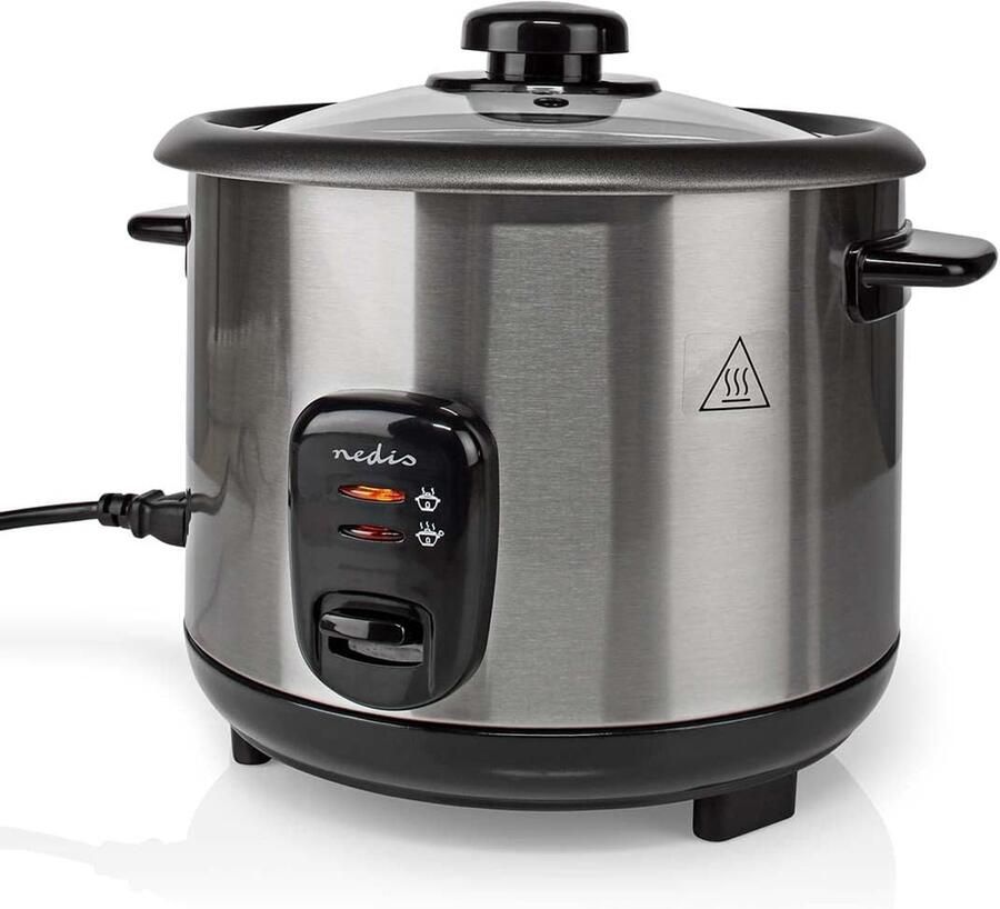 Rijstkoker 1 5L met Warmhoudfunctie en Antiaanbaklaag