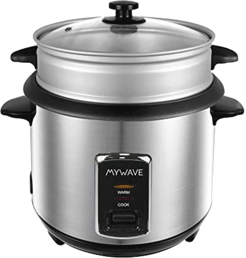 Rijstkoker 2 liter met glazen deksel en led-display