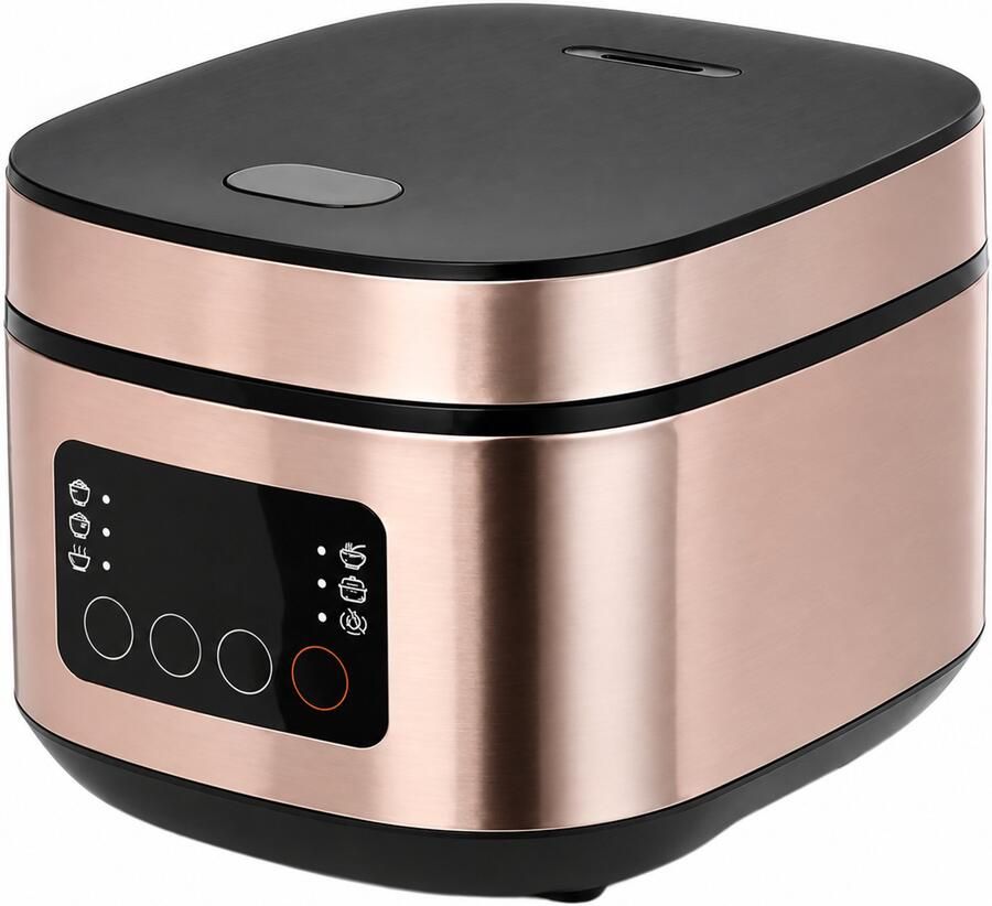 Rijstkoker 4L – 930W – 6 Kookfuncties – Keramische Binnenpan – Timer met LED-Display
