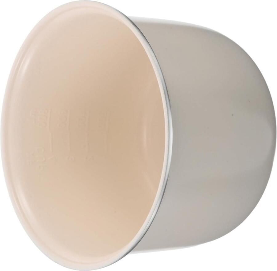 Rijstkoker Binnenpan Reserve Kom Gezond Koken Keramische Glazuurlaag 14 cm Diameter Wit
