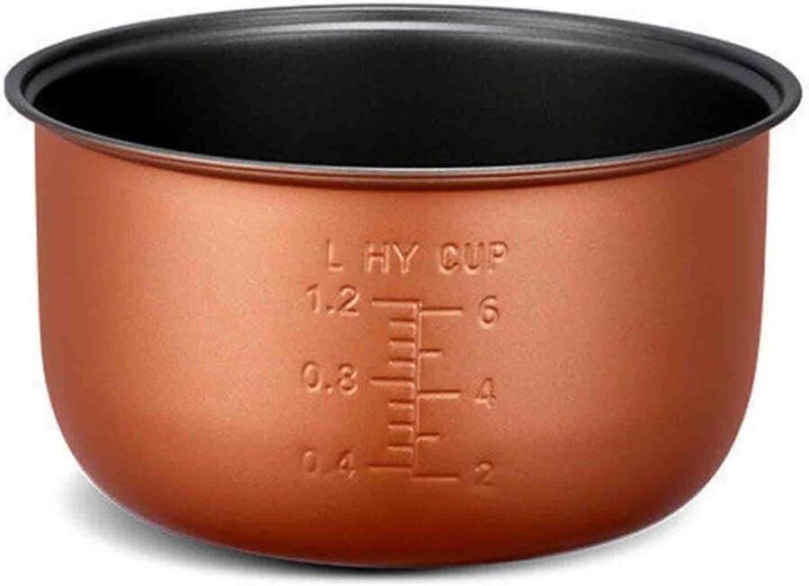 Rijstkoker Binnenpan Reservepan Koken Thuis Koken Lichtgewicht Aluminium 4 Liter Zilverkleurig