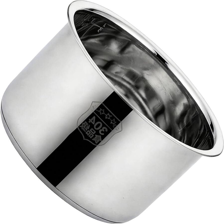 Rijstkoker Binnenpan Reservepan Kookpan Rijst Koken Roestvrij Staal 3 liter Zilverkleurig