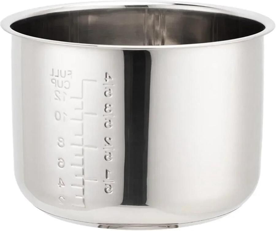 Rijstkoker Binnenpan Reservepan Perfect Rijst Koken Roestvrij Staal 6 Liter Metaal