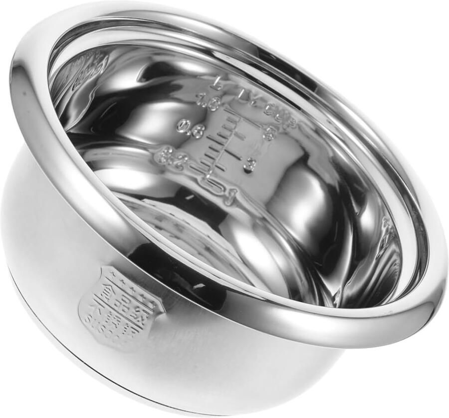 Rijstkoker Binnenpan Rijstpan Gezinsmaaltijden Gelijkmatige warmteverdeling 23 x 23 x 10 cm Zilver