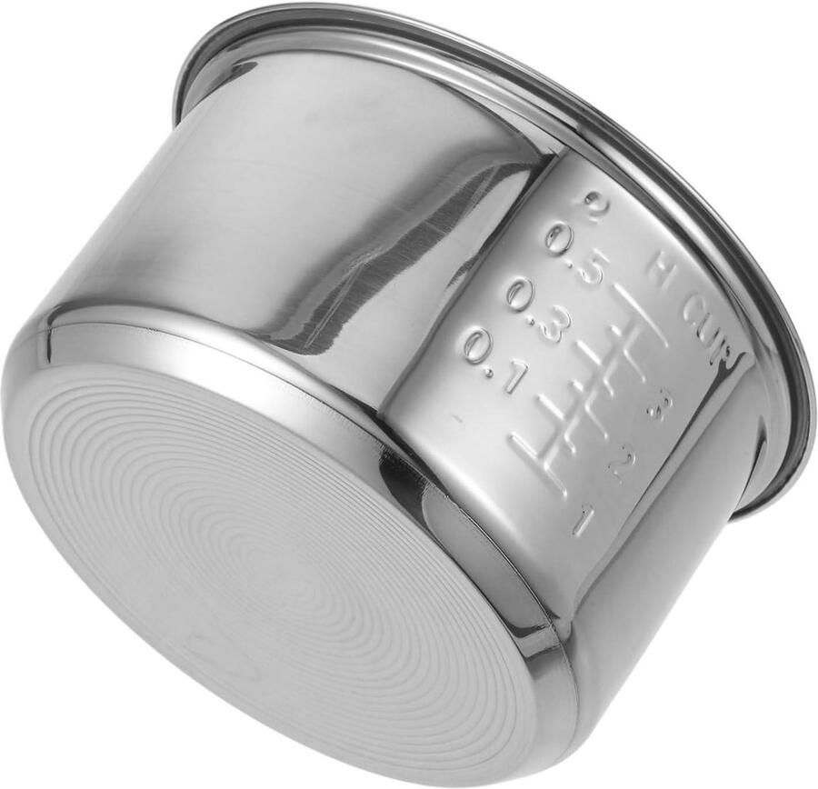 Rijstkoker Binnenpan Vervangende Pot Dagelijks Koken Gelijkmatige Warmte 17 x 17 x 9.5 cm Zilver