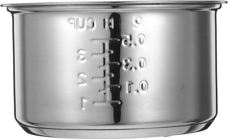 Rijstkoker Binnenpan Vervangende Pot Rijst Koken Universeel Geschikt 17x17x9.5 cm Zilver