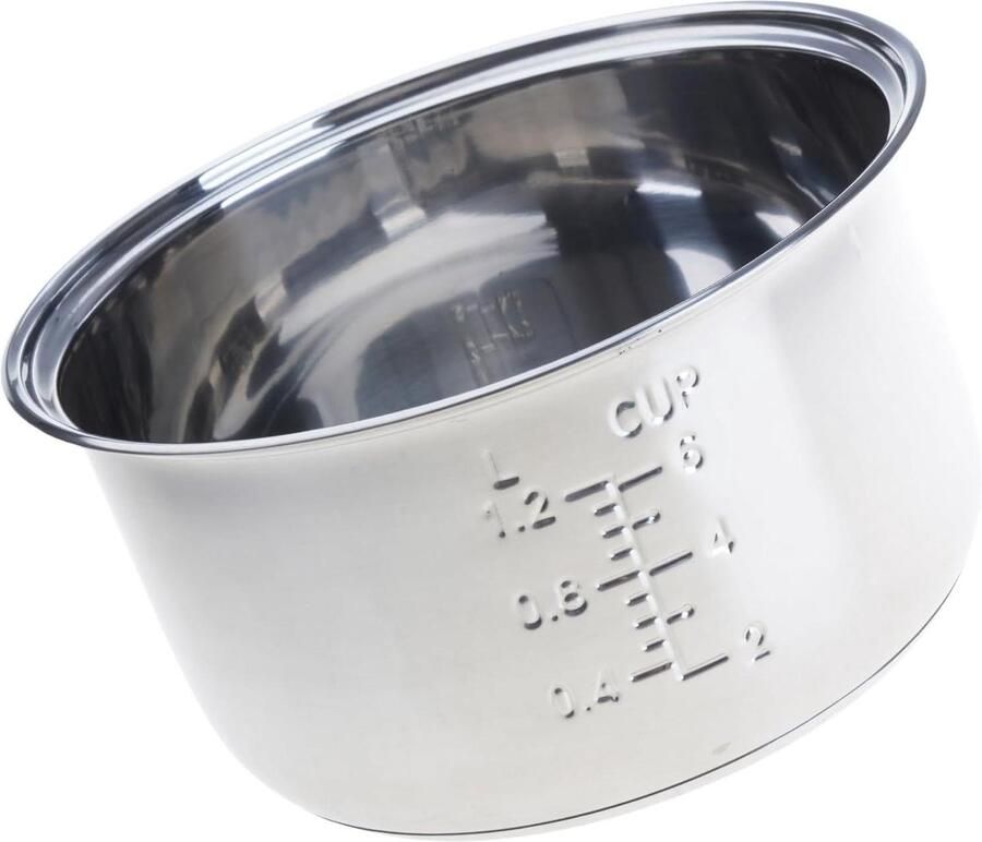 Rijstkoker Binnenpot Binnenkom Vervangend Gezond Koken Antiaanbaklaag Roestvrijstaal 3 Liter Zilverkleurig