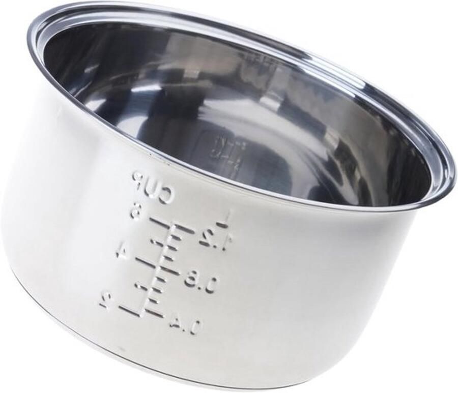 Rijstkoker Binnenpot Vervangende Kom Gezond Koken Voedselkwaliteit RVS 3 Liter Zilver