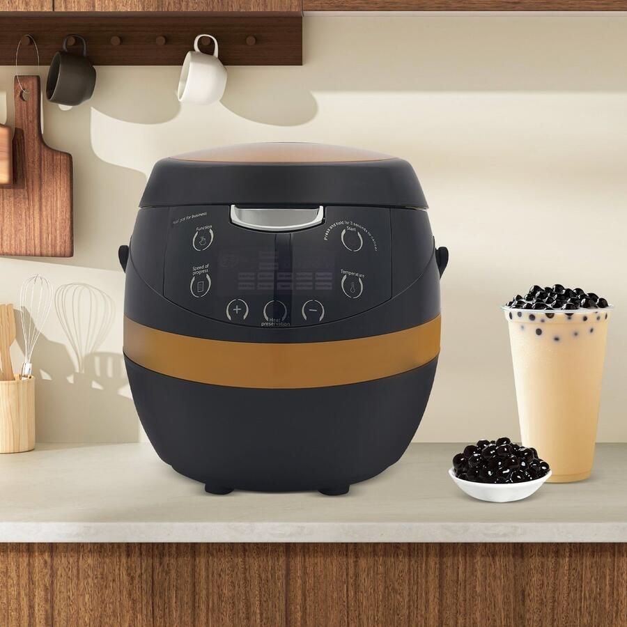 Rijstkoker Commerciële Parelkoker 1200 W 8 Liter Inhoud RVS Voor Bubble Tea En Boba
