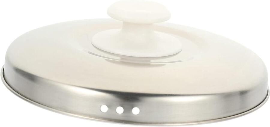 Rijstkoker Deksel Stoomkap Universeel Koken en Stomen Roestvrij Staal 21 cm Diameter Zilver