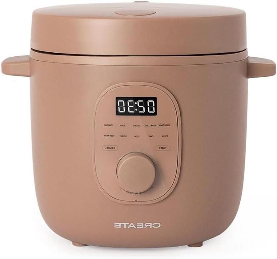 Rijstkoker Elektrisch Rijstkoker Met Stoommand Maaltijden Bereiden Tot 24 Uur Programmeerbaar 1.2 Liter Mocha