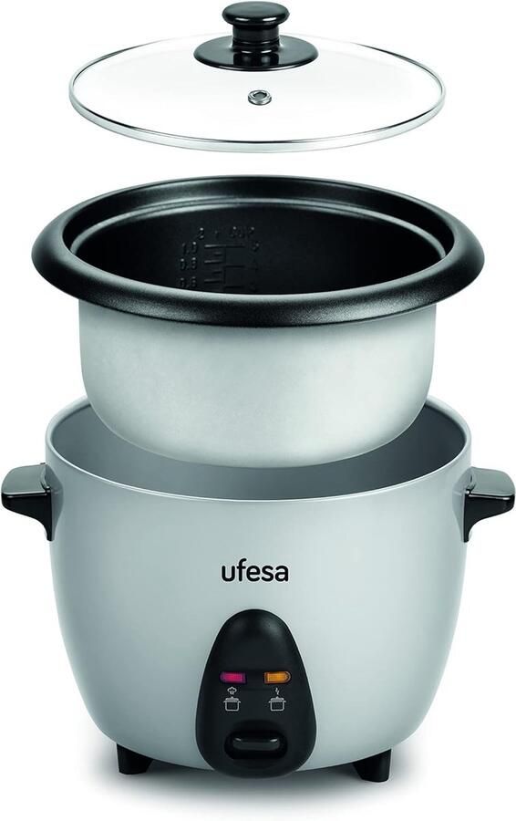 Rijstkoker Elektrische pan Perfecte rijst Warmhoud functie 1 Liter Roestvrij staal