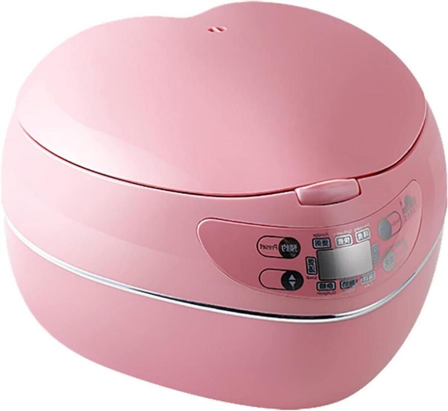 Rijstkoker Hartvorm Perzik Rijstmaker Maaltijden Bereiden Driedimensionale Verwarming 18 Liter Roze