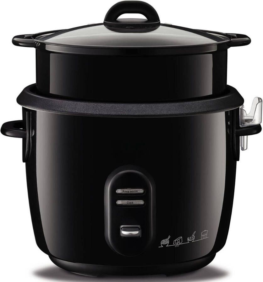 Rijstkoker Klassiek 10 Porties 1 8 Liter Automatische Warmhoudfunctie Zwart