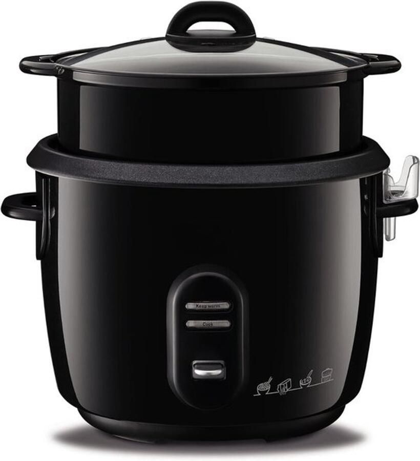 Rijstkoker Klassiek 10 Porties 1 8 Liter Automatische Warmhoudfunctie Zwart