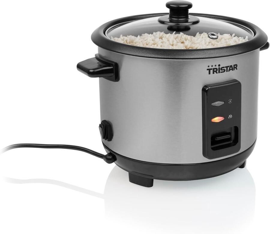 Rijstkoker Kookapparaat Perfect Rijst Koken Warmhoudfunctie 1 Liter Zilver