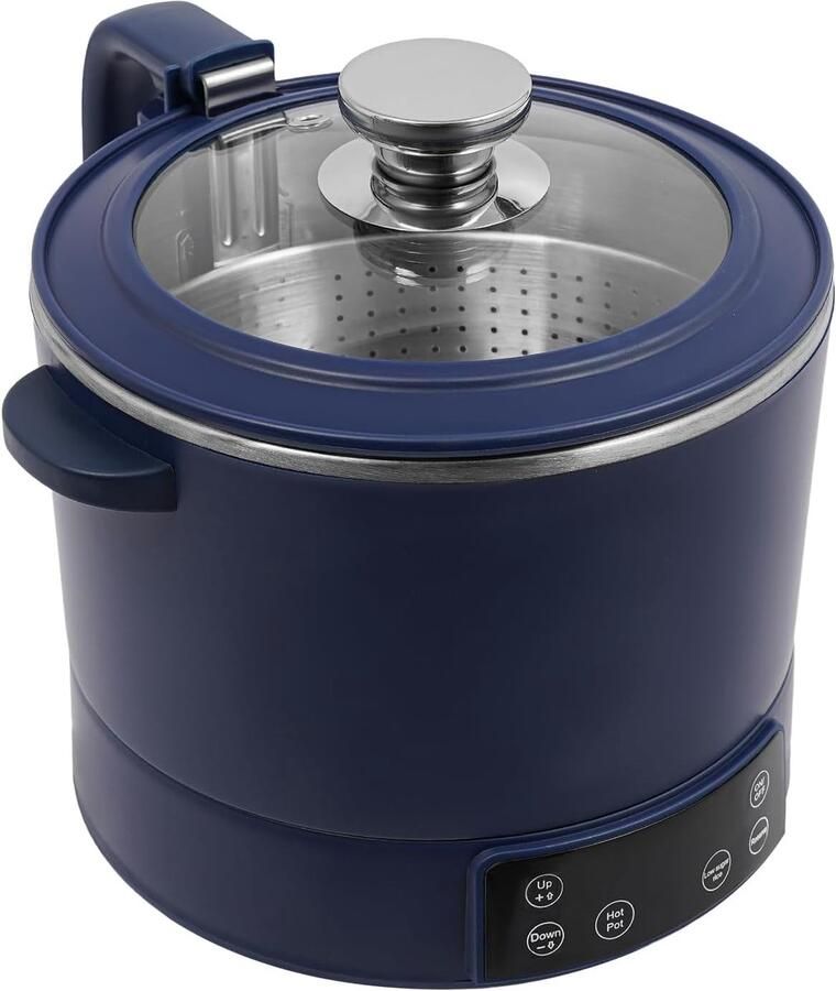 Rijstkoker Laag Suiker Elektrische Pan Gezond Koken 3 Liter Capaciteit 28x28x24 cm Blauw