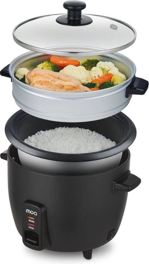 Rijstkoker met Stoomfunctie 1 5 Liter Capaciteit Multikoker en Snelkookpan Roestvrij Staal Eenvoudig te Reinigen