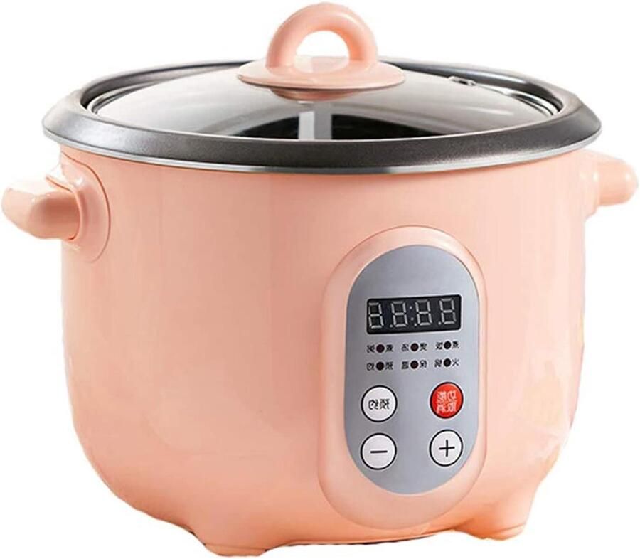 Rijstkoker Mini Koker Maaltijden Bereiden Automatische Functies 2 Liter Roze