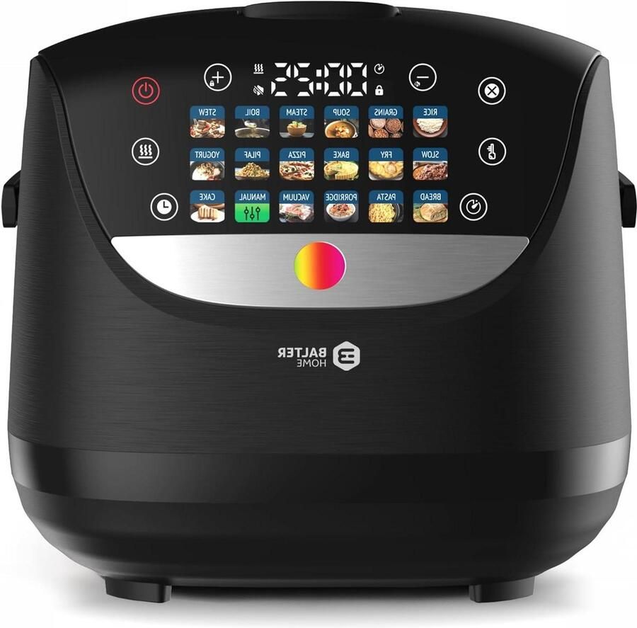 Rijstkoker Multicooker Elektrische Pan Maaltijden Bereiden Intelligente Fuzzy Logic 4 Liter Zwart