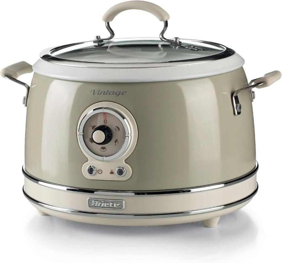 Rijstkoker Slowcooker Stoomkoker Perfect Rijst Koken Keramische Anti-aanbaklaag 35 Liter 700W Beige