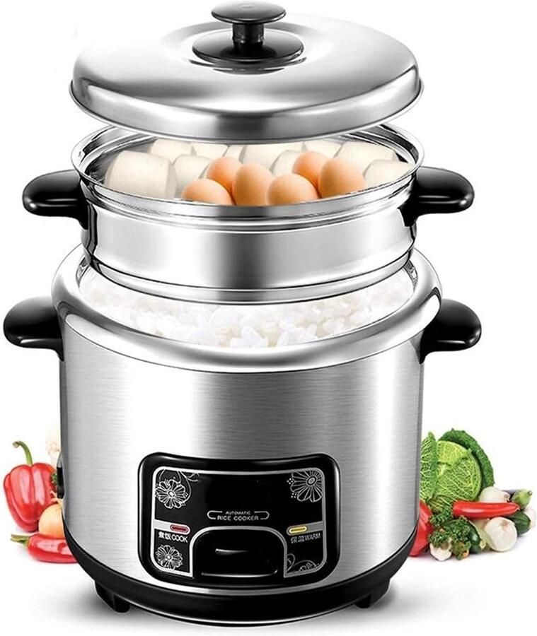 Rijstkoker Stoomkoker Dagelijks Koken Binnenpan RVS 3 Liter Metaal