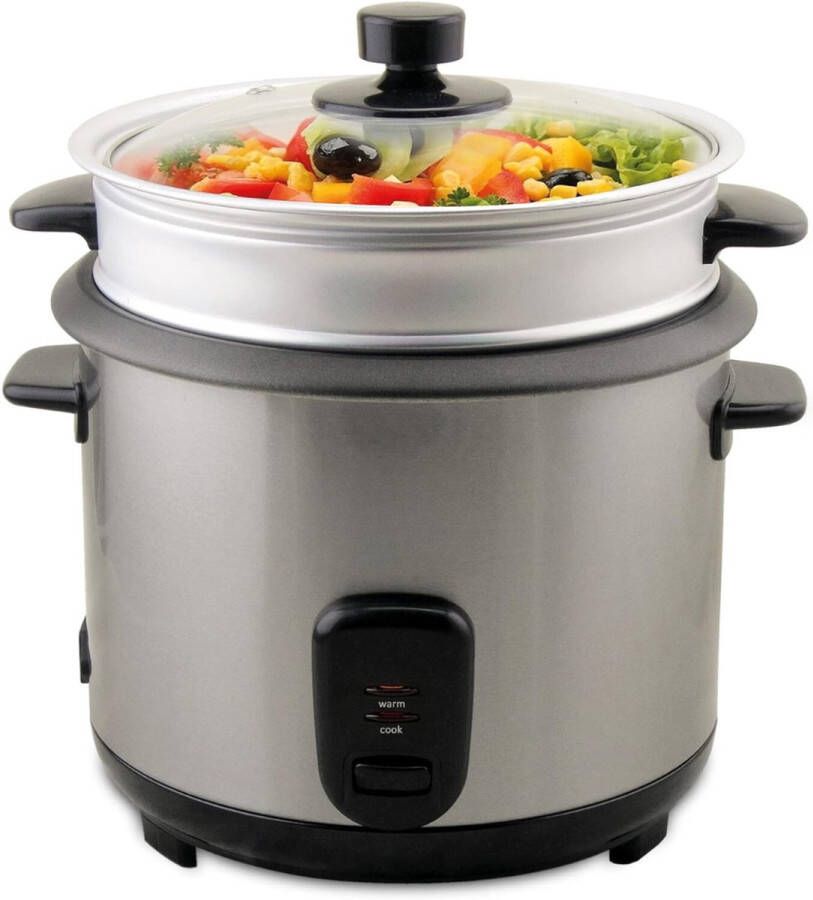 Rijstkoker Stoompan -RVS Kookpan 1L Anti Aanbaklaag