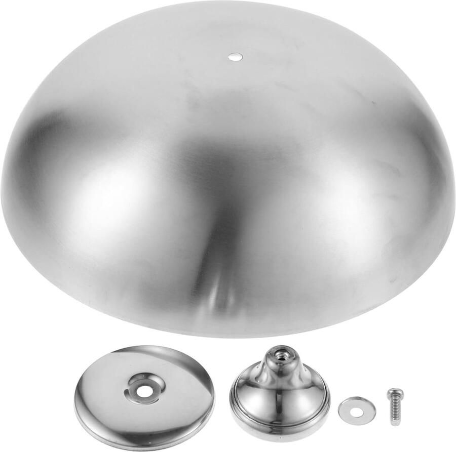 Rijstkom Deksel Voedselkoepel Steak Cover Keuken Gebruik Houdt Voedsel Vers 22.5 cm Zilver