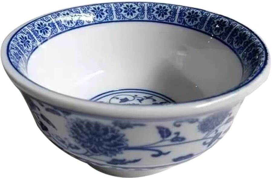 Rijstkommen Set van 4 10cm Blauw en Wit Keramiek