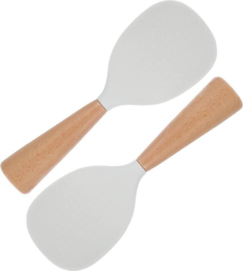 Rijstlepel Set Aardappellepels Spatel Koken Serveren Staand Antiaanbak 217 cm Wit