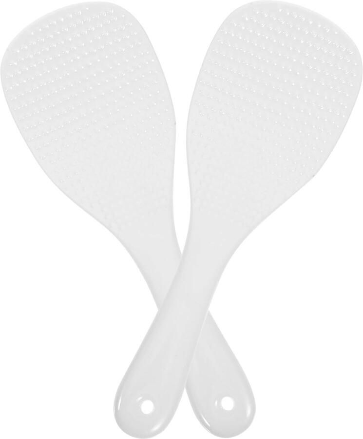 Rijstlepels Keramiek Antiaanbak Schepjes Keuken Opscheppen Glad Oppervlak 20.8cm Lang Wit