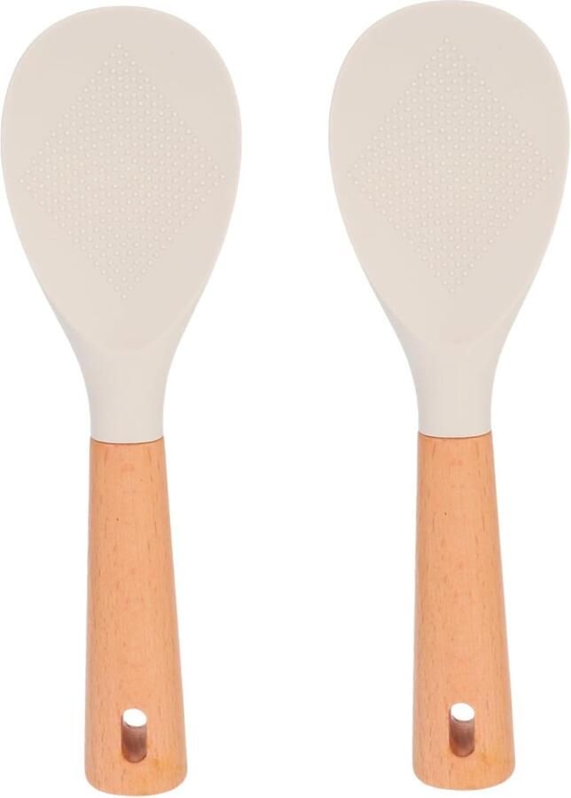 Rijstlepels Set Keukenlepels Opscheppers Dagelijks Koken Serveren Staand Ontwerp Hittebestendig 24 cm Lengte Meerdere kleuren