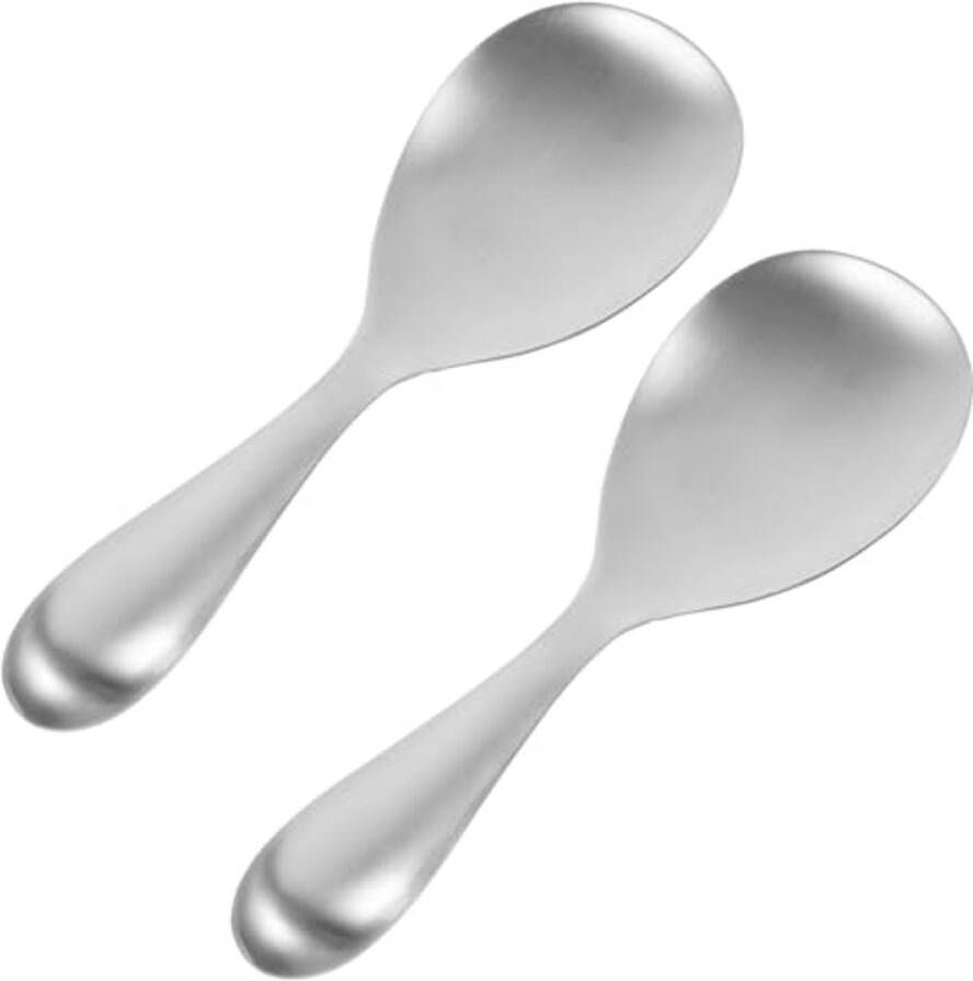 Rijstpaddel en Rijstlepel Set van 2 Roestvrij Staal Anti-aanbak Keukengereedschap voor Rijst en Aardappelpuree - Foto 2