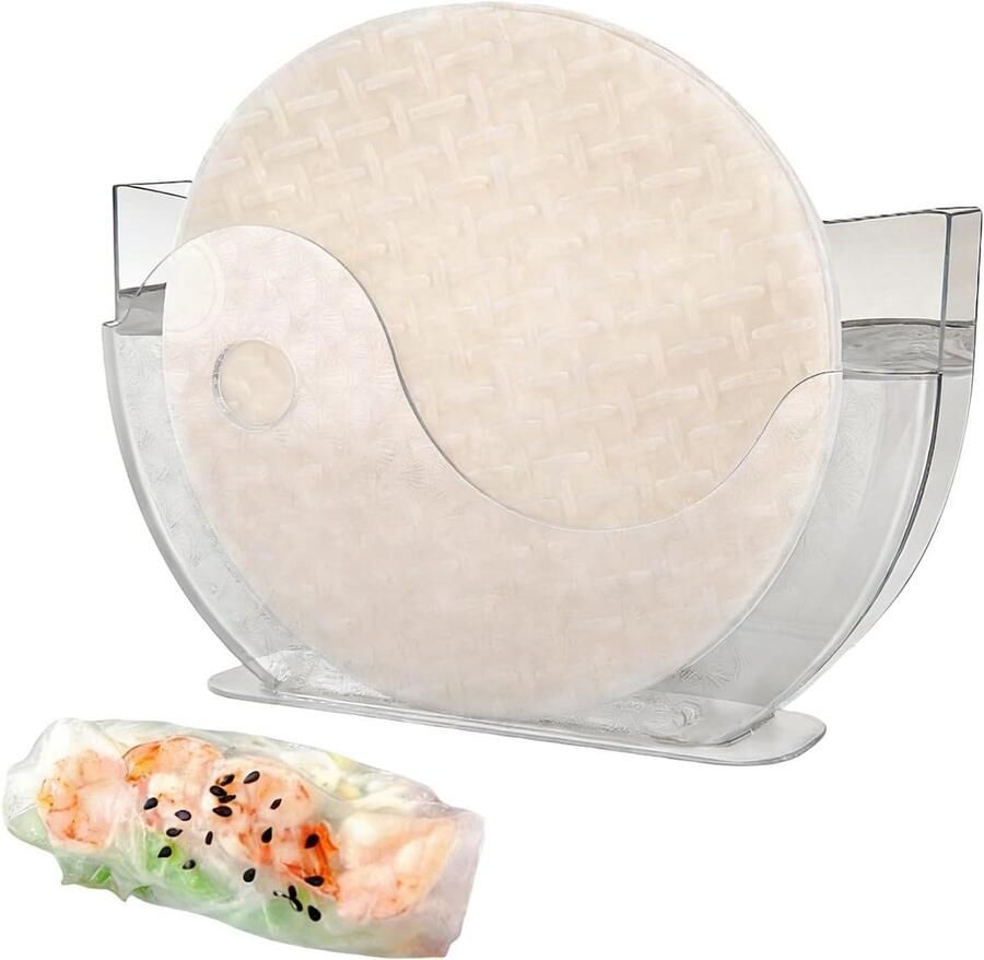 Rijstpapier Kom Waterhouder Rol Aziatische Gerechten Maken Gelijkmatig Inweken 28 cm Diameter Transparant
