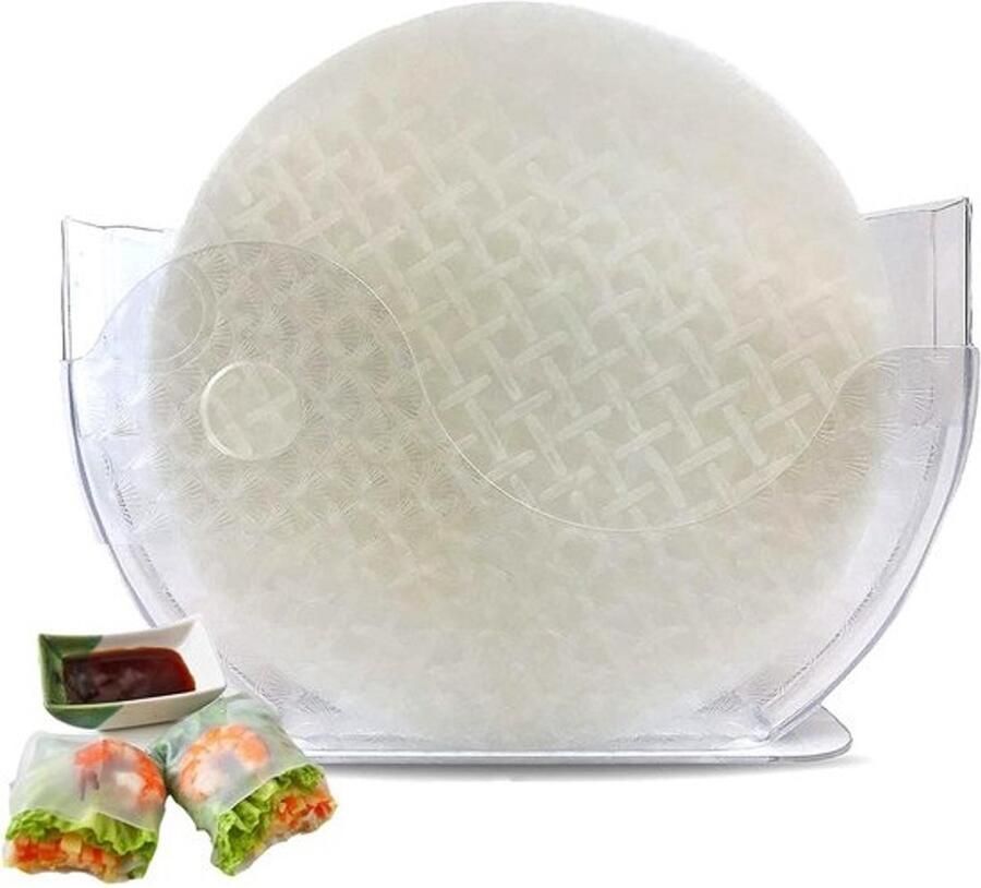 Rijstpapier Kom Zomerrol Houder Loempia's Maken BPA-Vrij Plastic 10.75 x 6.5 Inch Transparant