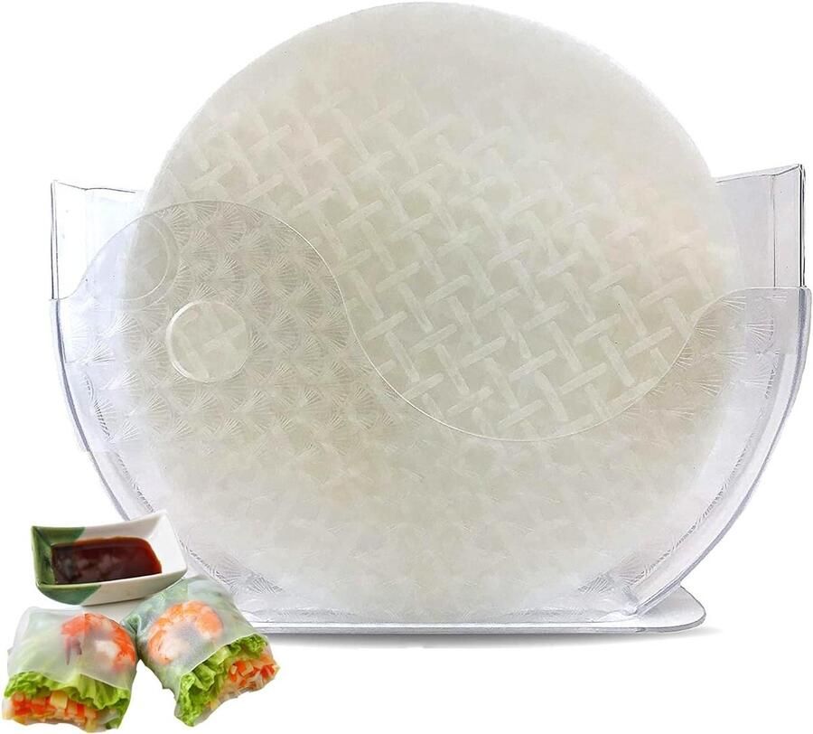 Rijstpapier Kom Zomerrol Houder Loempia's Maken BPA-Vrij Plastic 10.75 x 6.5 Inch Transparant