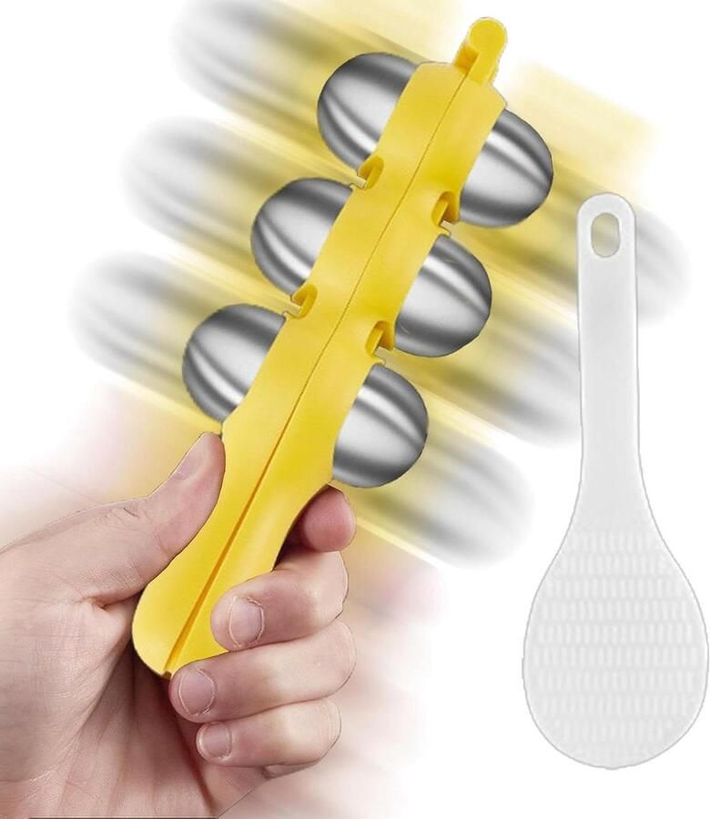 Rijstvorm Onigiri mal Sushi maken Ergonomische handgreep 18 x 6.5 x 3 cm Geel