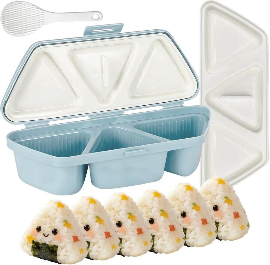Rijstvorm Set Sushi Maker Lunchbox Vullen 6-in-1 Ontwerp 21.5 cm Lengte Blauw