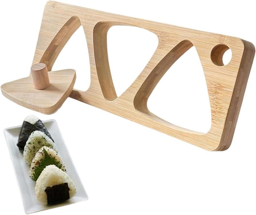Rijstvorm Set Sushi Maker Maak Sushi Natuurlijk Hout 2 Maten Houtkleur