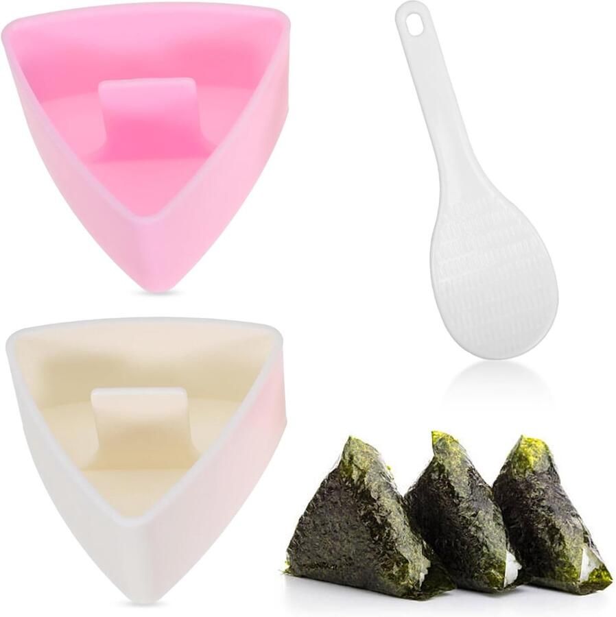 Rijstvorm Set Sushi Maker Snelle Sushi Maken Lichtgewicht Draagbaar 2 Stuks Roze Wit