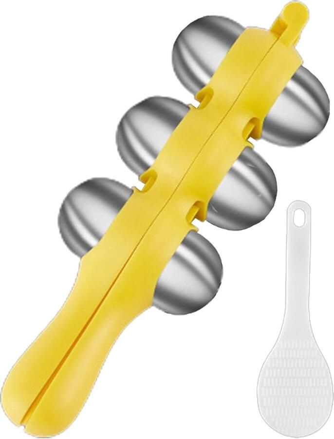 Rijstvorm Set Sushi Maker Zelf Sushi Maken Antislip Handgreep 18 cm Geel