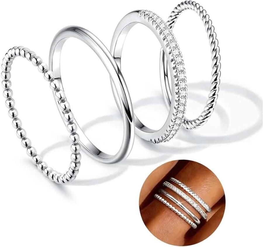 Ringen voor dames sierlijk dun 18K verguld kubische zirkonia duimringenset belofte bruiloft verloving ringen sieraden geschenken