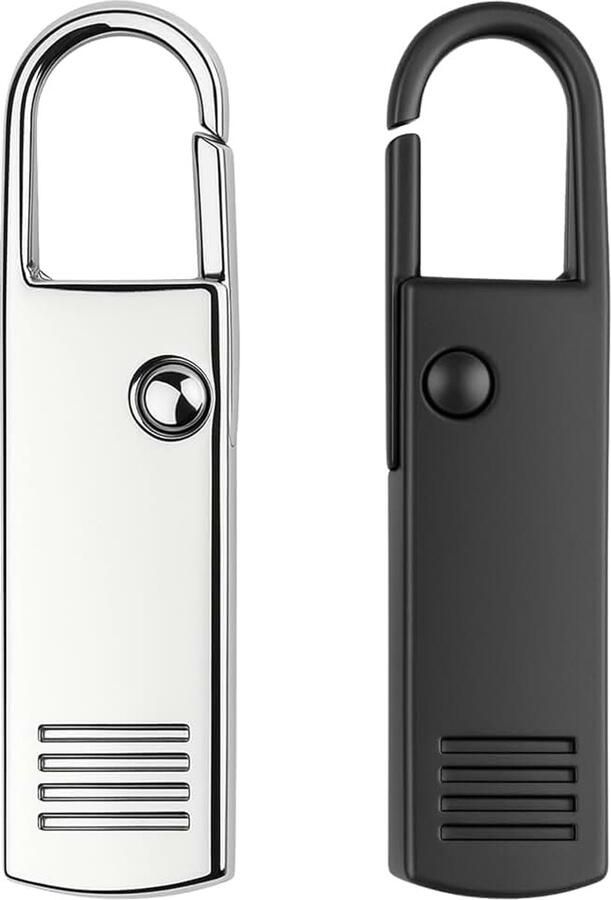 Ritstrekker voor reparatie 2 stuks van metaal zwart zilver vervangende ritstrekker voor ritssluiting schuiver voor jas mantel koffer jeans tas ritstrekker lipjes