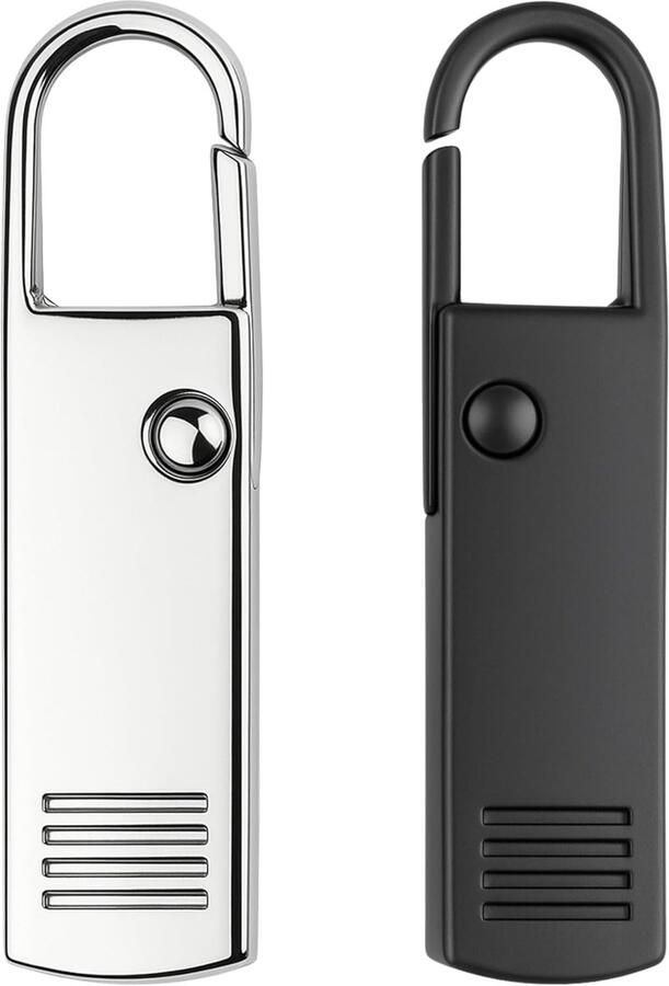 Ritstrekker voor reparatie 2 stuks van metaal zwart zilver vervangende ritstrekker voor ritssluiting schuiver voor jas mantel koffer jeans tas ritstrekker lipjes