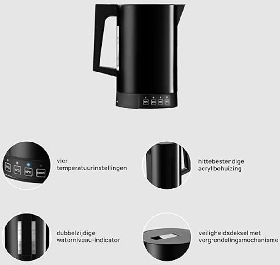 Ritter fontana 5 electric kettle with temperature selection made in Germany black