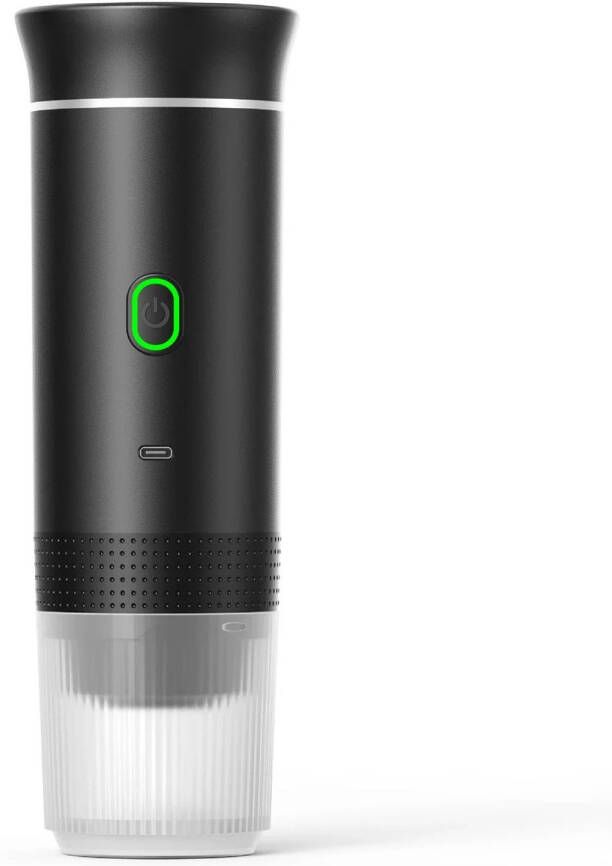 RM Store 3 In 1 Draagbare Koffiezetapparaat Mini Koffiemolen Oplaadbare Thermobeker USB Zwart 8.5 x 8.5 x 25 cm